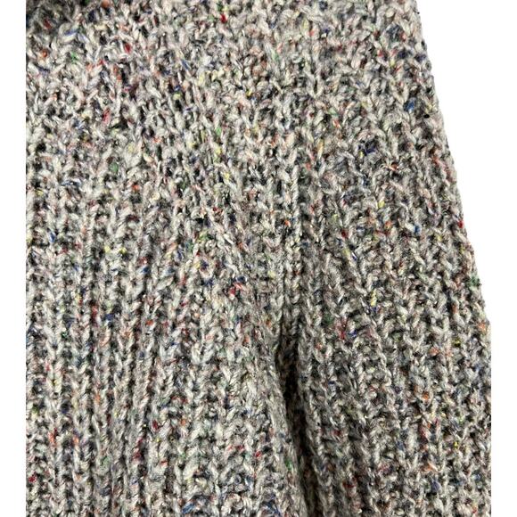 Madewell confetti Gray rainbow knit turtleneck sweater XS Silk Wool - Picture 2 of 7